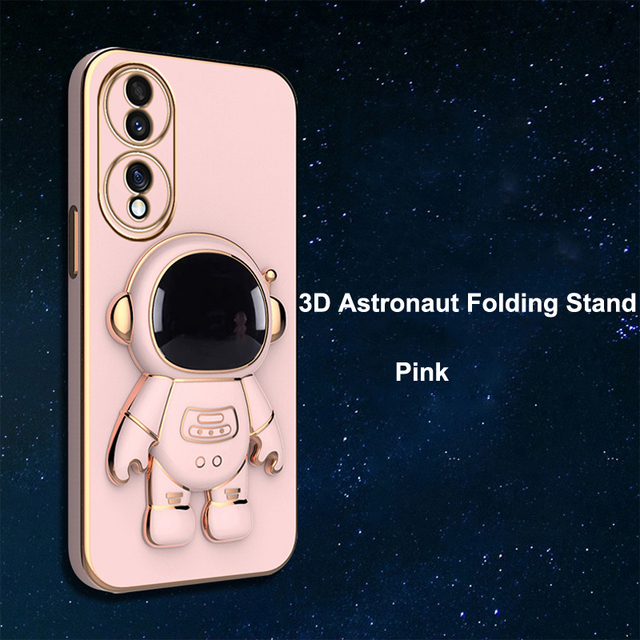 Space Holder Case for Iphone 11 12 13 14 Huawei P50 P40 P30 P20 Pro Lite Honor 70 X8 X9 X7 Nova 10 9 8 Enjoy 50 Cover Plated Astronaut Stand Shell