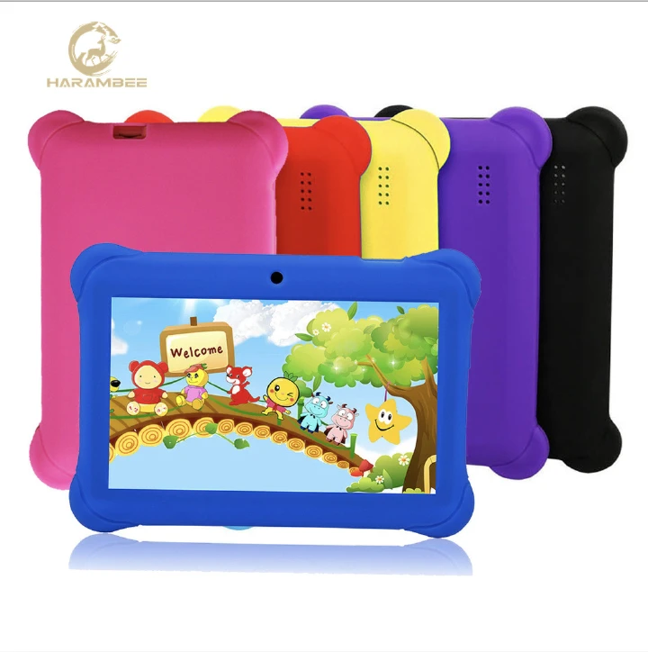 Harambee 2022 Kids Tablets 7'' WIFI Android Cartoon Tablet Dual camera 1+8GB Storage Support Bluetooth and telephone  Birthday Gift