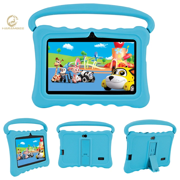 HD 7-inch 1 + 16GB  children's tablet intelligent learning machine Tablet WiFi protection Android Tablet Computer Tutor Dual camera Student Tablet WiFi protection case
