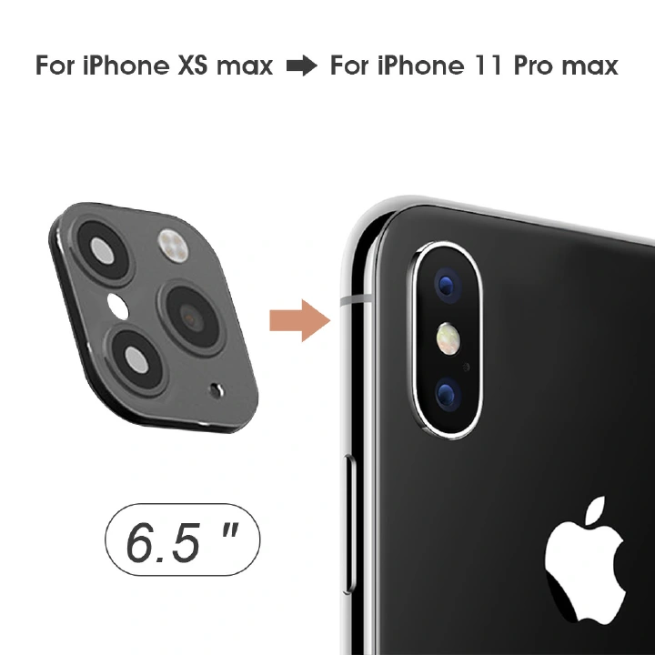 Anti-Scratch Modified Metal Sticker Seconds Change Camera Lens Cover For iPhone X XS XR MAX Fake Camera For iPhone 11 Pro Max