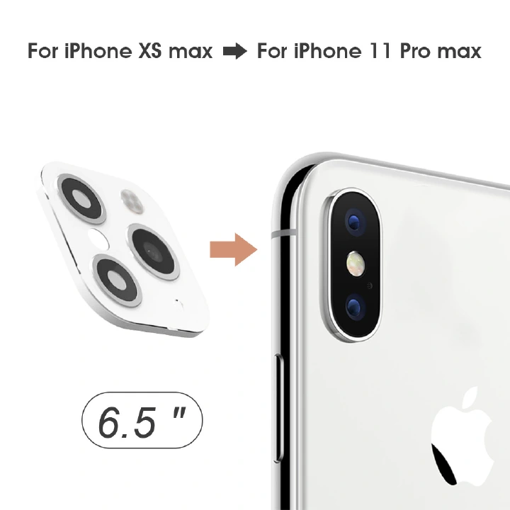 Anti-Scratch Modified Metal Sticker Seconds Change Camera Lens Cover For iPhone X XS XR MAX Fake Camera For iPhone 11 Pro Max