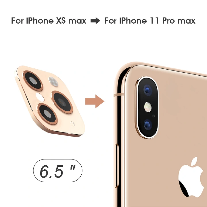 Anti-Scratch Modified Metal Sticker Seconds Change Camera Lens Cover For iPhone X XS XR MAX Fake Camera For iPhone 11 Pro Max