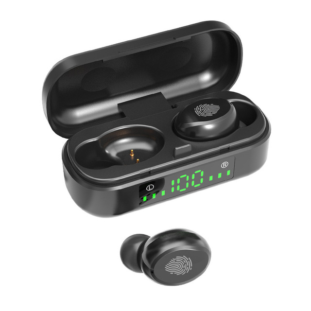 Earphones Bluetooth Earphones New private model V8 Bluetooth headset binaural ultra small TWS power display touch 5.0