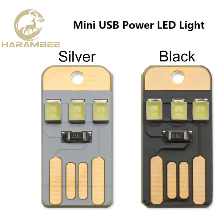 Harambee Mini USB Power LED Light 0.2W Night Camping Eqpment for Power Bank Computer Ultra Low Power 2835 Chips Pocket Card Lamp Keychain Night Light Bulb Book Light For Laptop PC Powerbank