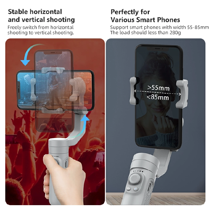 Phone Stand Stabilizer 3 Axis Foldable Smartphone Handheld Gimbal Mobile Video Recording Stabilizer for iOS Android