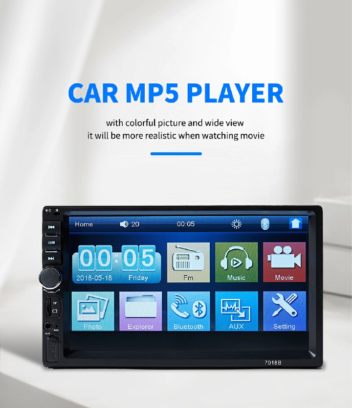 Auto Radio 2 Din 7 Inch Touch Screen Car Stereo Multimedia Player