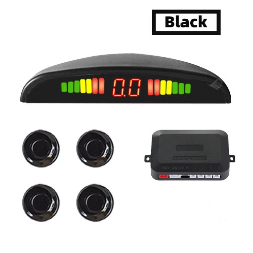 Parking Sensor with LED Lights, 4 Sensors, 22mm, Audible Alert System with Parking Sensor
