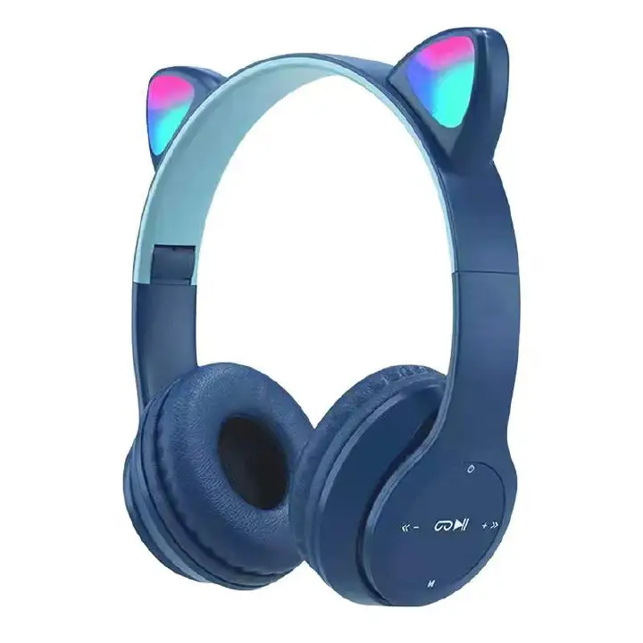 Bluetooth 5.0 Earphones Big Cat Ear Gaming Earphone Wired Headset Gamer Sport Hifi Sports Headphones Blutooth Wireless Earbuds