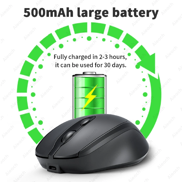 Rechargeable Wireless Bluetooth Mouse Aieach Silent WIRELESS COMPUT MOUS USB Ergonomic Gamer Mouse For Computer Laptop Macbook