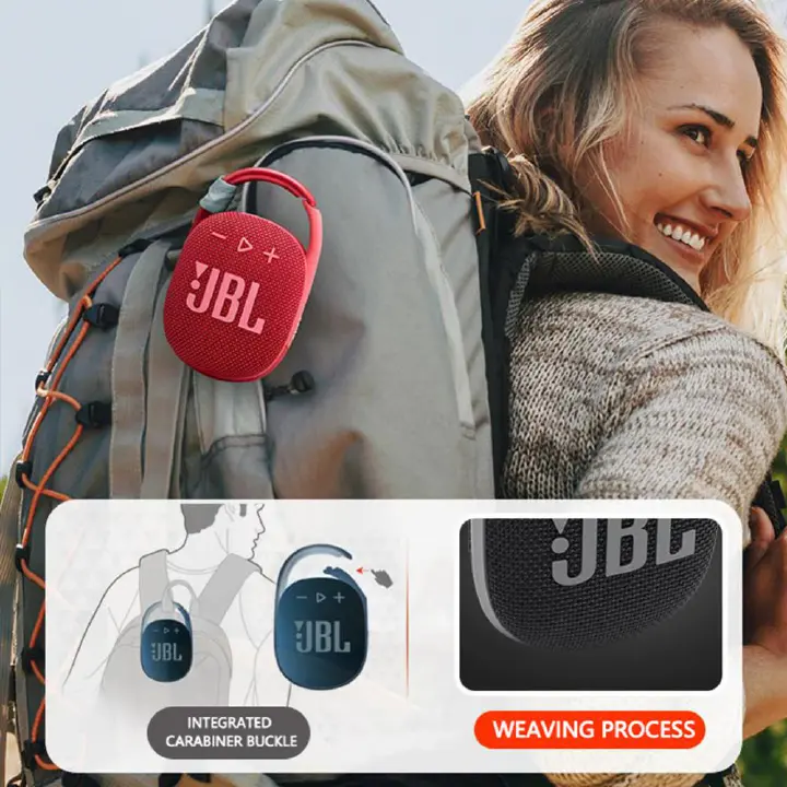 Original  Clip 4 Wireless Bluetooth 5.1 Speaker Mini Portable IPX67 Waterproof Dustproof Outdoor Subwoofer Speakers with Hook