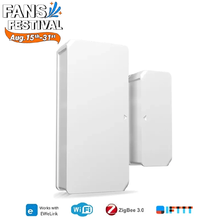 DW2 WiFi Window Door Sensor Door Open/Closed Detectors EWeLink App Notification Smart Home Security Alarm