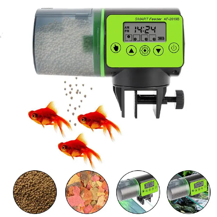 Automatic Fish Feeder Digital Fish Tank Aquarium Electrical Plastic Timer Feeder Food Feeding Dispenser Tool