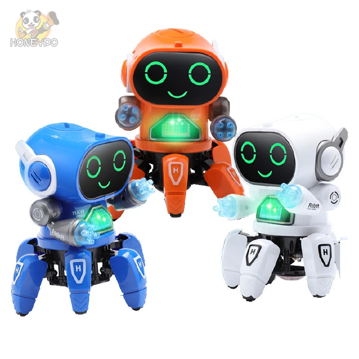 Dance Robot Electric Pet Musical Shining Toys 6 Claws Octopus Robot Educational Interactive Toys Children‘sToy Gift Digital Pet