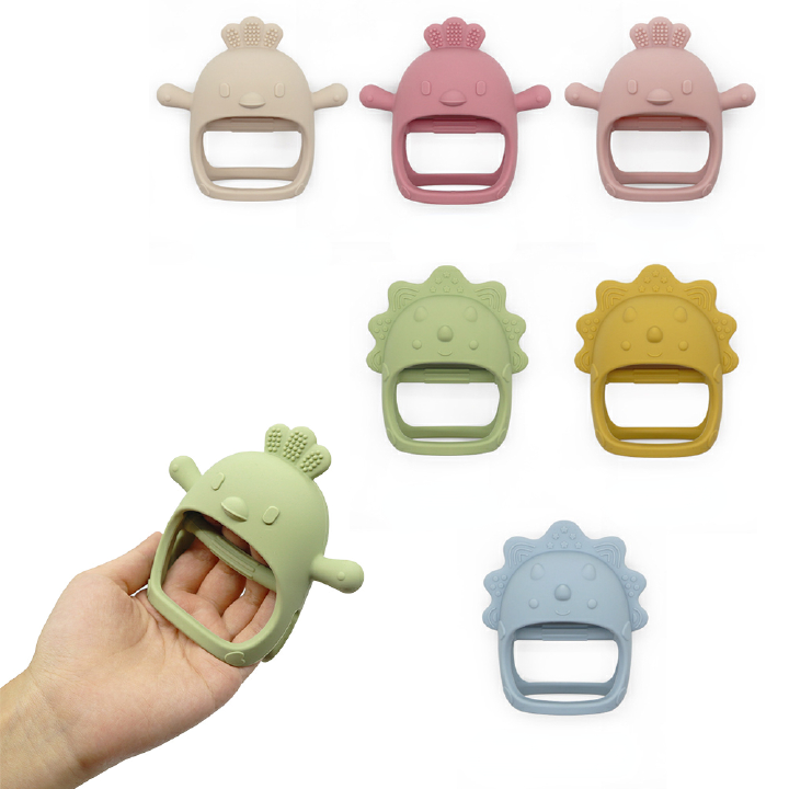 Baby Silicone Teether Cute Cartoon Food Grade Kids Child Finger Guard Stop Thumb Sucking Wrist Band Sucking Appliance Gift