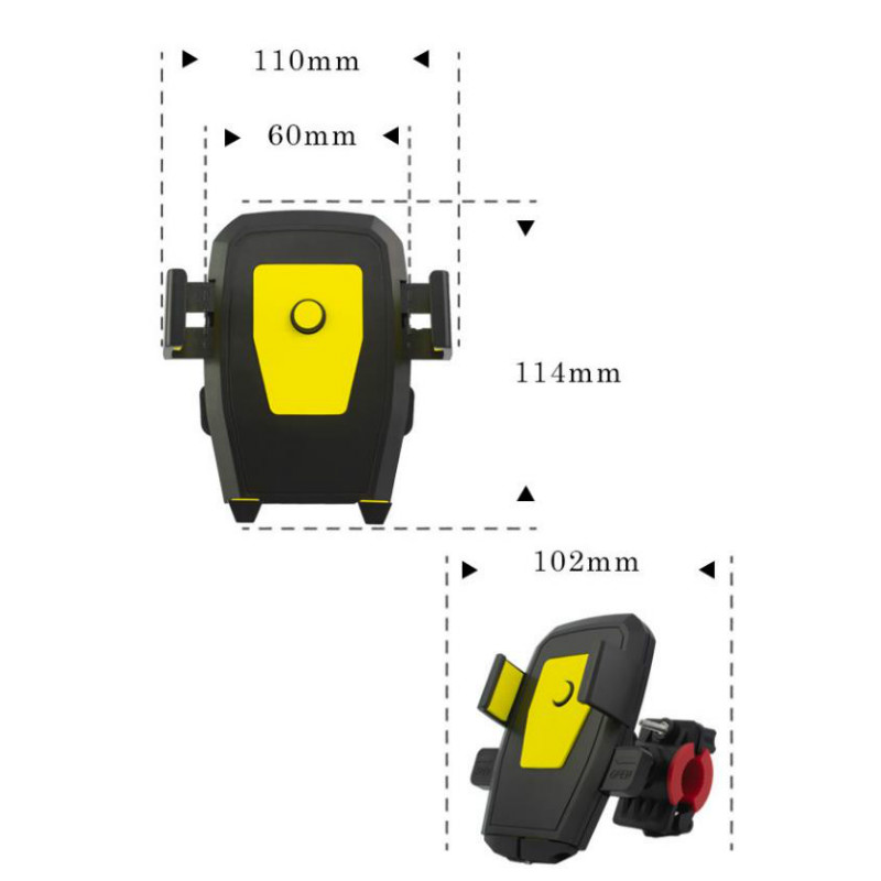 Motorcycle Bicycle Phone Holder Stand Auto Lock Moto Mobile Phone Holder Motor Bike Handlebar Clip Stand GPS Mount Bracket