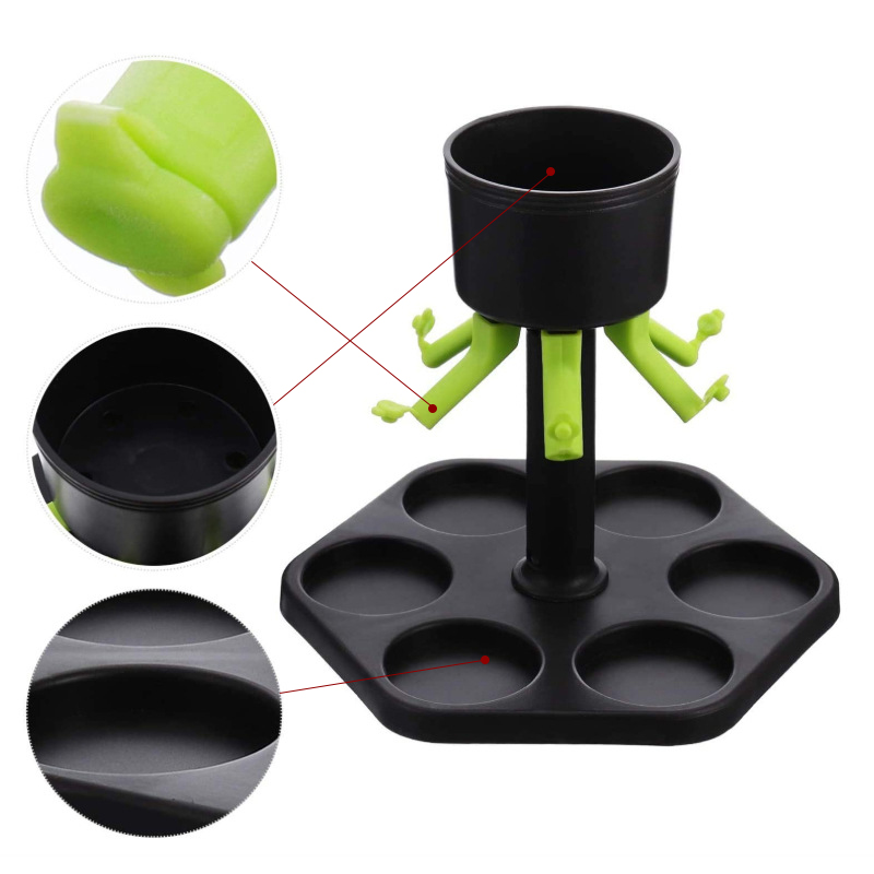 6 Shot Glass Dispenser Wine Whisky Beer Wine Liquor Dispenser Party Games Drinking Tools Bar Accessories
