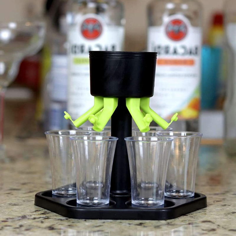 6 Shot Glass Dispenser Wine Whisky Beer Wine Liquor Dispenser Party Games Drinking Tools Bar Accessories