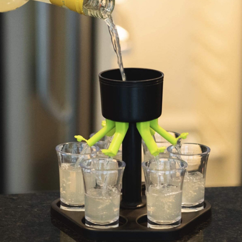 6 Shot Glass Dispenser Wine Whisky Beer Wine Liquor Dispenser Party Games Drinking Tools Bar Accessories