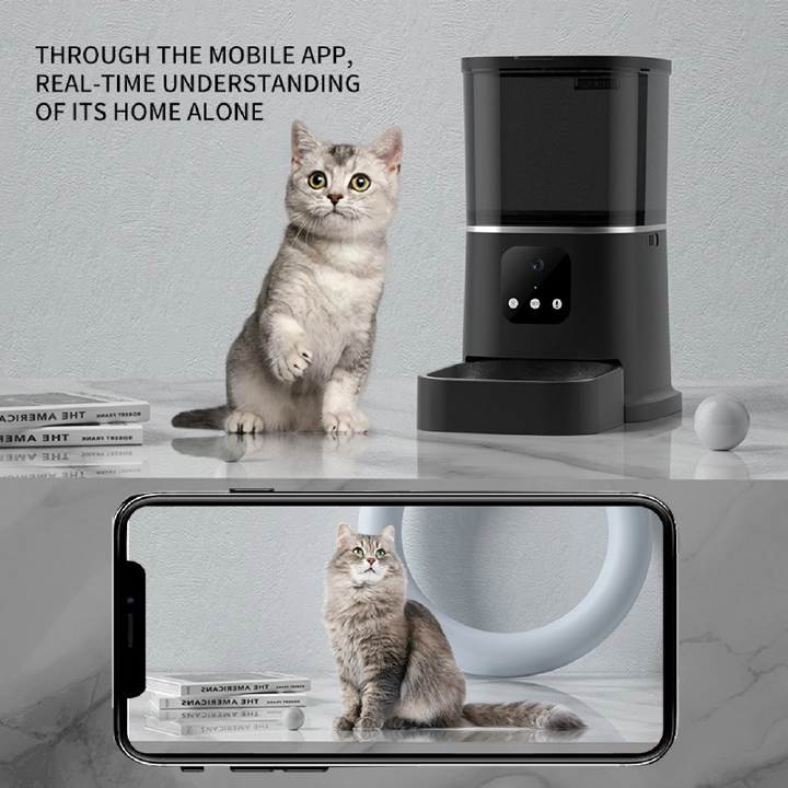 Cat Dog Food Dispenser Timer Feeding Pet Automatic Feeder Large Capacity Smart Voice Recorder Pet Bowl