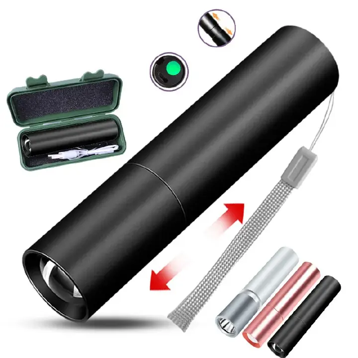 Rechargeable multi-functional remote ultra bright home mini portable strong light LED flashlight for outdoor travel at night mini durable