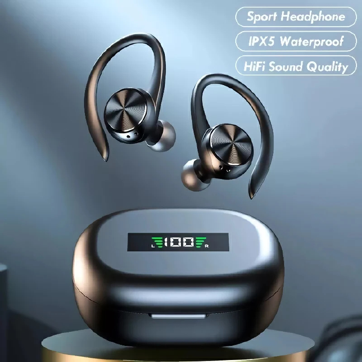 TWS R200 Bluetooth Headphones True Wireless Stereo Earphones Sports Wireless Earbuds Ear Hook Waterproof Headset with Microphone