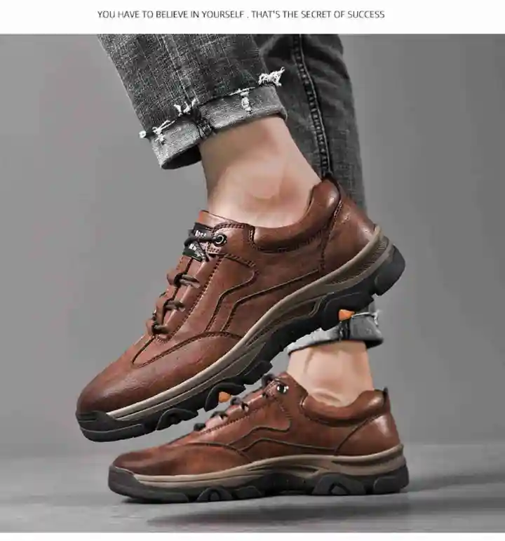 New men's casual business leather shoes, men's shoes, men's outdoor sports hiking shoes, men's sports shoes,（Shoe size is the size of the foot）