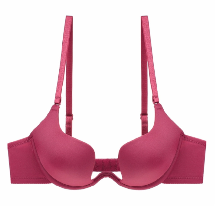 New European and American deep U-shaped gathered women's underwear low-cut backless wedding dress evening wear super sexy beautiful back bra