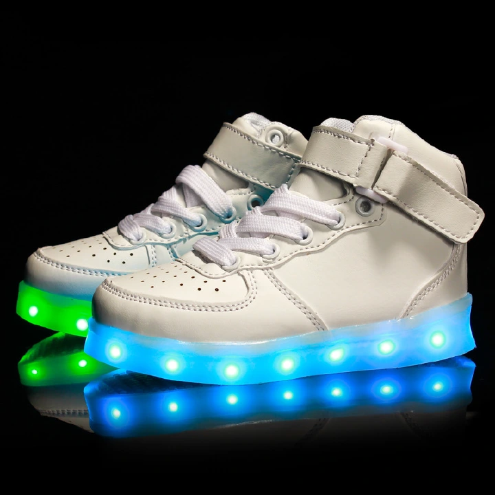 Men's and Women's USB Rechargeable LED Luminous Shoes Fluorescent Light Luminous Shoes