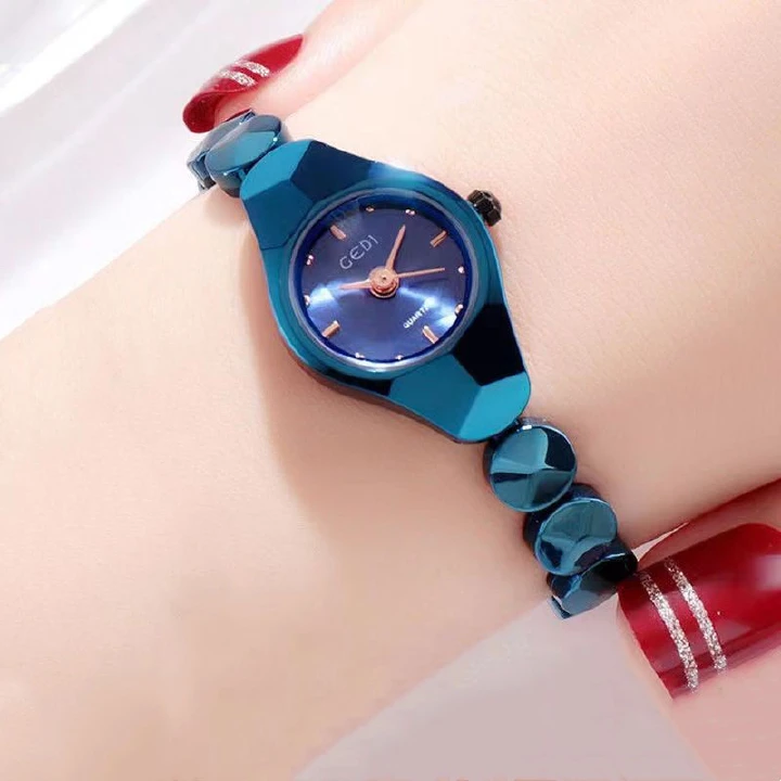 GEDI Brand Fashion Watches For Women Personality Trend Quartz Waterproof Watch Tungsten Steel Women's Watch Steel Band Student Watch Steel Watchband