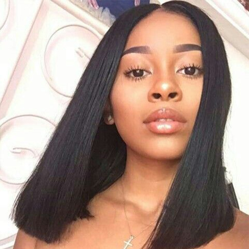 Fashion Wig women  long straight hair clavicular hair medium long hair girl Wigs