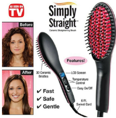 women Straight Hair Straightener Comb Digital Electric Straightening Hair Dryer Straightening Black one size
