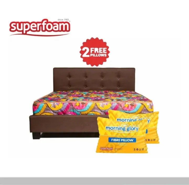 (CRAZY OFFER) Superfoam morning home living bed mattress glory medium quilted multi coloured home and kitchen furniture bedroom furniture mattresses box springs