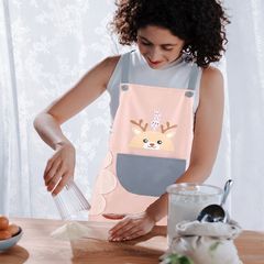 【200KSH OFF】Kitchen Apron with Hand Wipe Pocket, Waterproof with Pocket Cooking Aprons Waterdrop Resistant Neck Strap and Long Ties Apron for Women Men Chef -  cd154 Pink one size