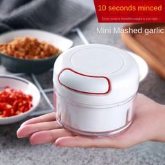 Finest Quality garlic Vegetable Fruits Nuts Onions Chopper Hand Pull Mincer Blender Food Processor White(170ml)
