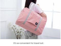 Nylon Foldable Travel Bags Unisex Large Capacity Bag Luggage Women Sweet Candy as picture