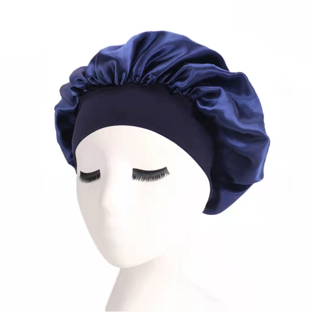 Satin Headscarf Hat Sleeping Bonnet Hair Wrap Silk Cap Fashion Head Scarf Headwear Night Sleep Hat Brand MM