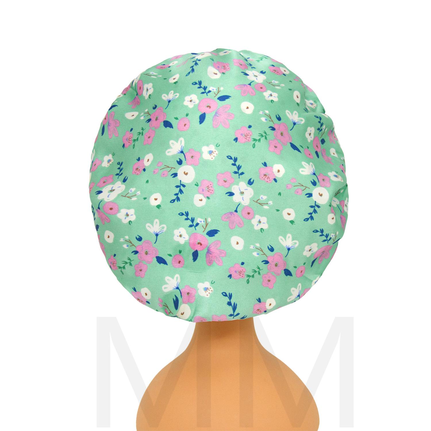 Hot selling beautiful kids fashion nightcap batik print double layer round cap free size