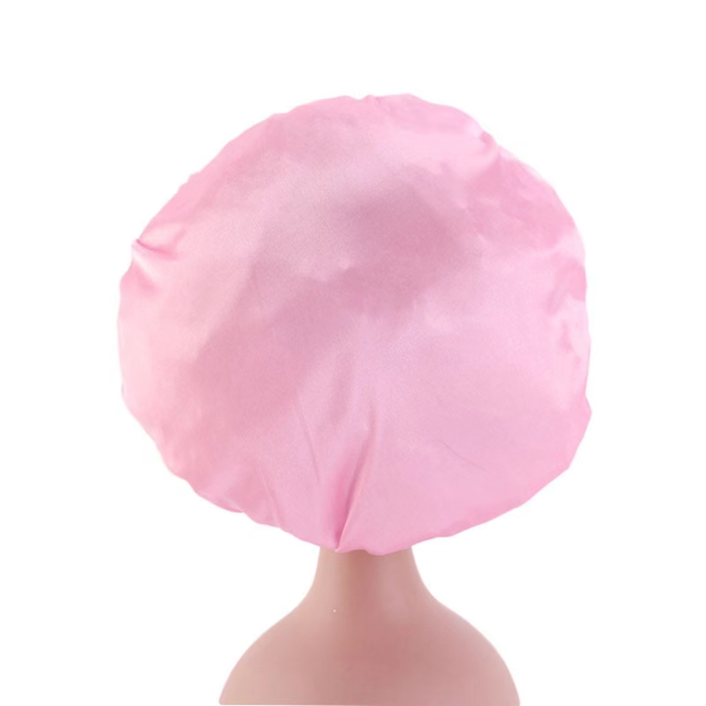 Hot selling beautiful kids fashion nightcap  Wide brim elastic hair cap satin bonnet