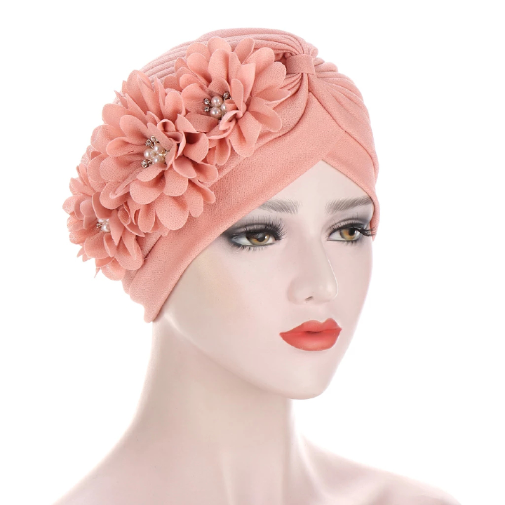 cotton solid folds pearl muslim turban scarf women islamic inner hijab caps Arab wrap head hats mujer
