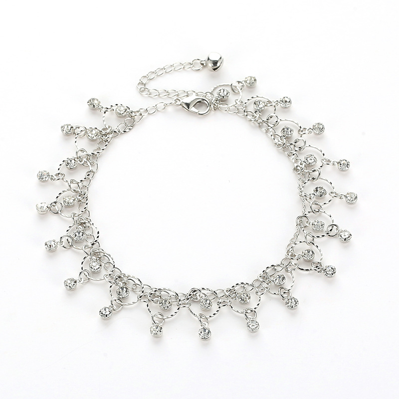 Fashion Beach Dance Yoga Anklet Bracelet For Women Charm Rhinestone Tassel Foot Ring Accessories Girl Ankle Chains Jewelry Anklets For Women Jewelry Leg Bracelet