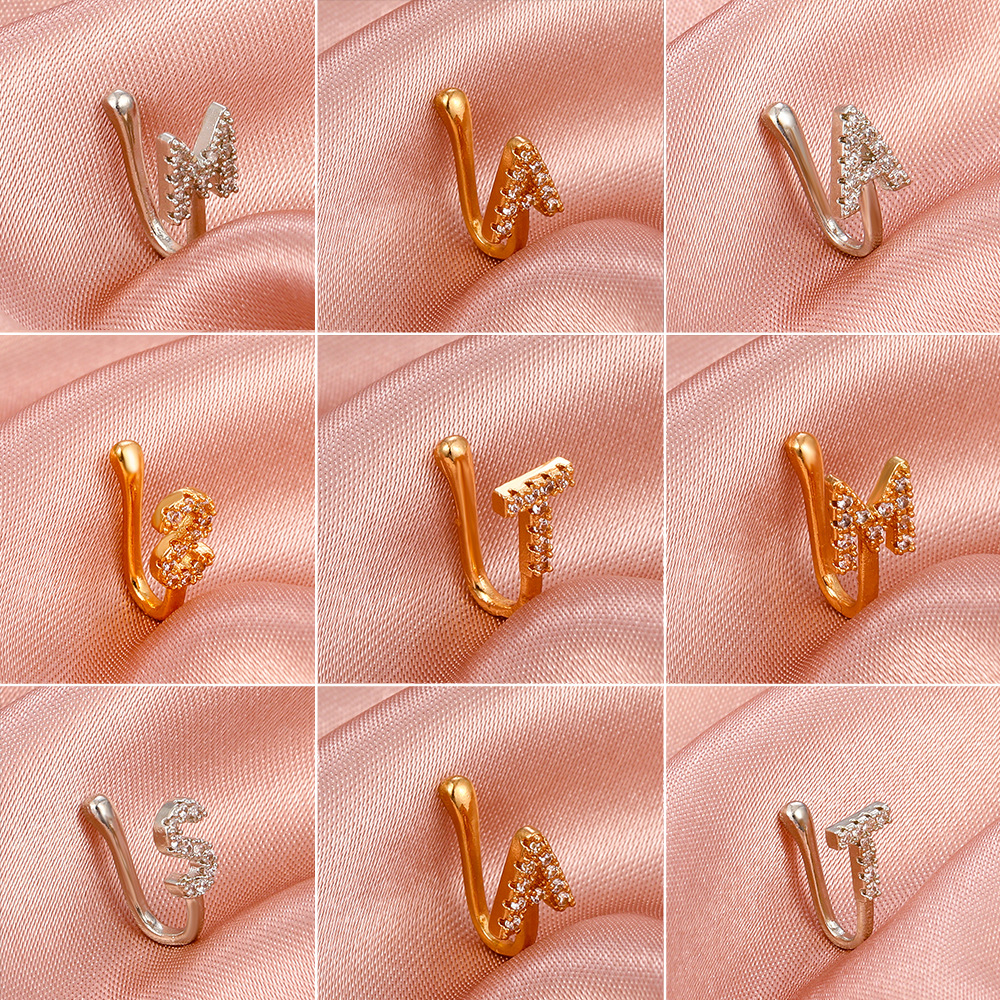 New Arrival Copper Fake Piercing Nose Ring Zircon Letter U-shaped Nose Clip Nose Ring Piercing For Women Fake Piercing Nose Nail Body Jewelry
