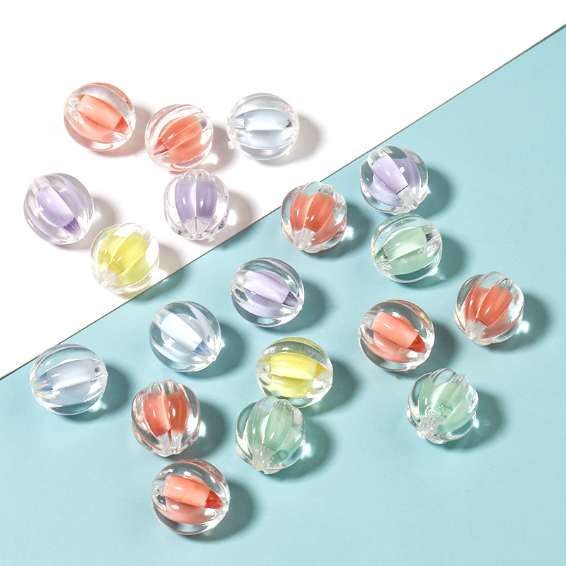 40/60/100/200Pcs Acrylic Colorful Beads Loose Spacer Beads For DIY Jewelry Making DIY Bracelet Beads Necklace Accessories