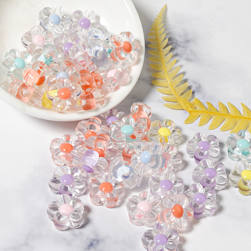 40/60/100/200Pcs Acrylic Colorful Beads Loose Spacer Beads For DIY Jewelry Making DIY Bracelet Beads Necklace Accessories