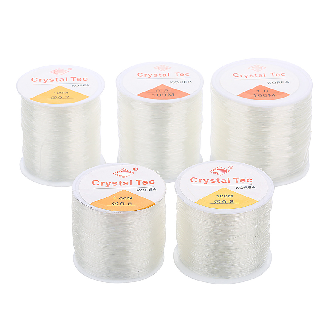 100/160M Plastic Stretchy Crystal DIY Beading Stretch Cords Elastic Line Jewelry Making Supply Wire String Elastic Cord Thread Jewelry Accessories DIY Bracelets Necklace Jewelry