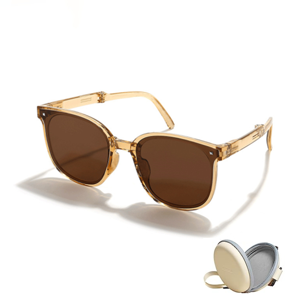 Foldable Ultra Lightweight Polarized Folding Sunglasses with UV400 Protection for Men Women Foldable Eyewear Easy Carry Sun Glasses For Driving Golf Daily Use