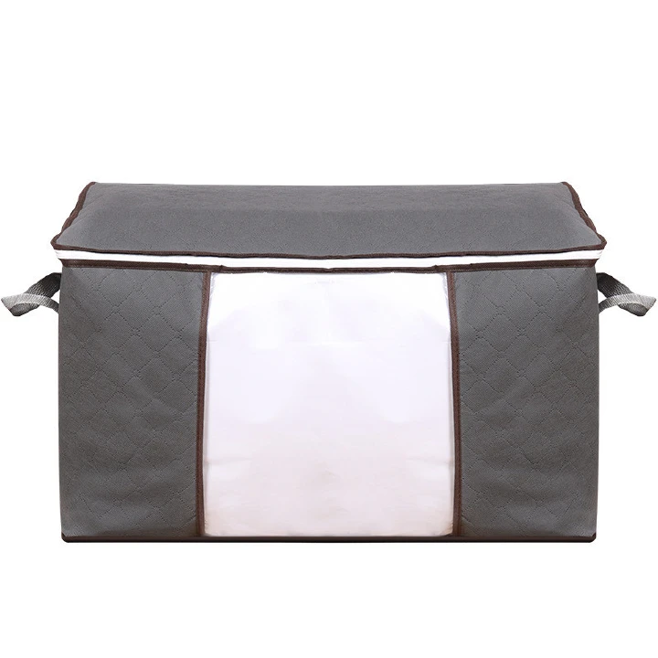 Large Capacity Clothes Storage Bag Organizer Blanket Containers with Reinforced Handle Foldable Storage Bag with Sturdy Zipper