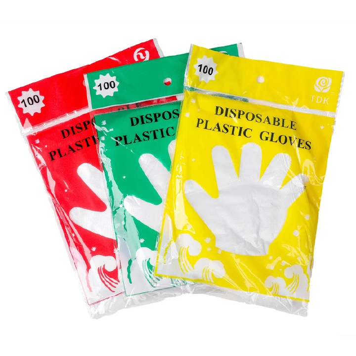 100PCS/Set Disposable Gloves Food Plastic Gloves Restaurant Kitchen BBQ Eco-Friendly Food Gloves Fruit Vegetable Gloves
