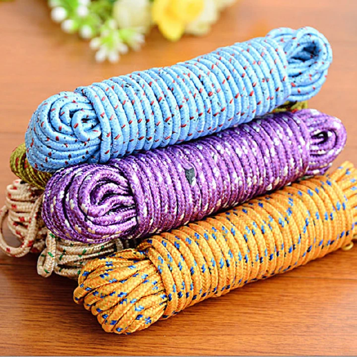 10 Meters Non-slip Clothesline Clothes Drying Rope Non-slip Telescopic Clothesline