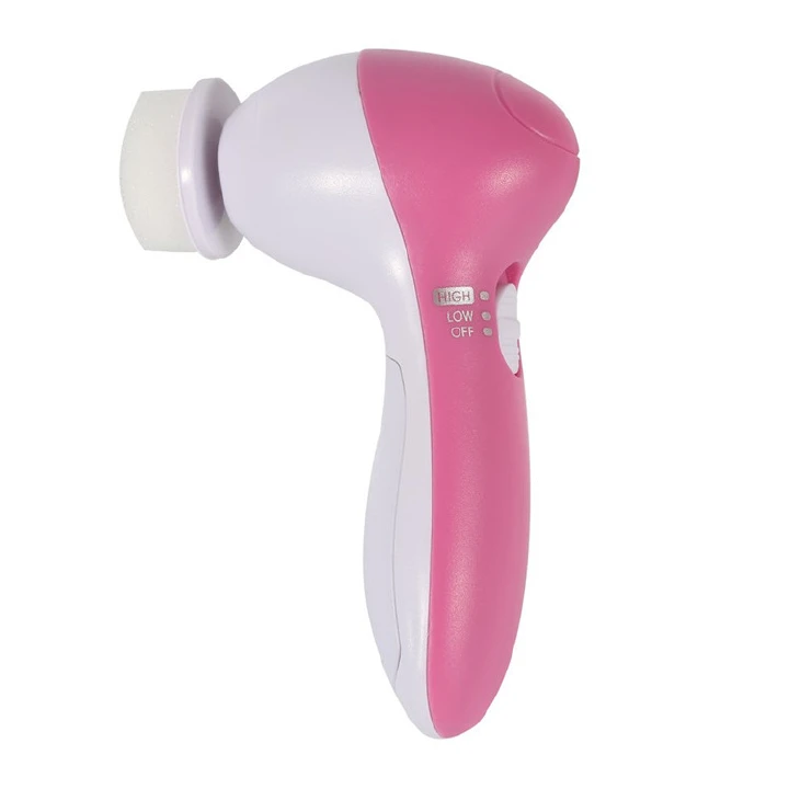 5in1 Face Cleansing Electric Brush Latex Sonic Facial Cleaner Deep Pore Cleaning For Acne Face Massager Facial Tool Set Brush