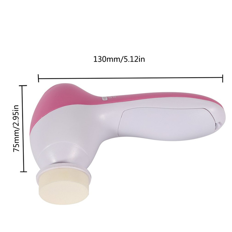 5in1 Face Cleansing Electric Brush Latex Sonic Facial Cleaner Deep Pore Cleaning For Acne Face Massager Facial Tool Set Brush